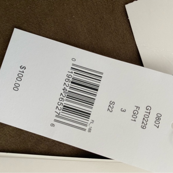 NWT Good American Cotton Exposed Seam Crop Long Sleeve Top 3 - Picture 8 of 11